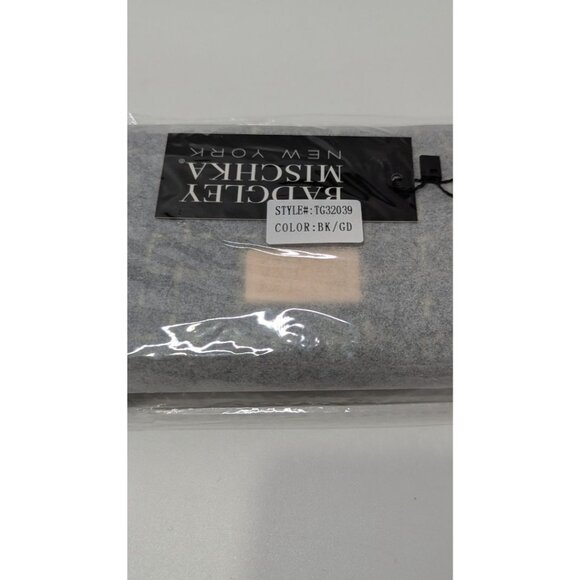 Badgley Mischka NY Black/Gold Tara Tweed Zippered Wallet - Picture 2 of 3